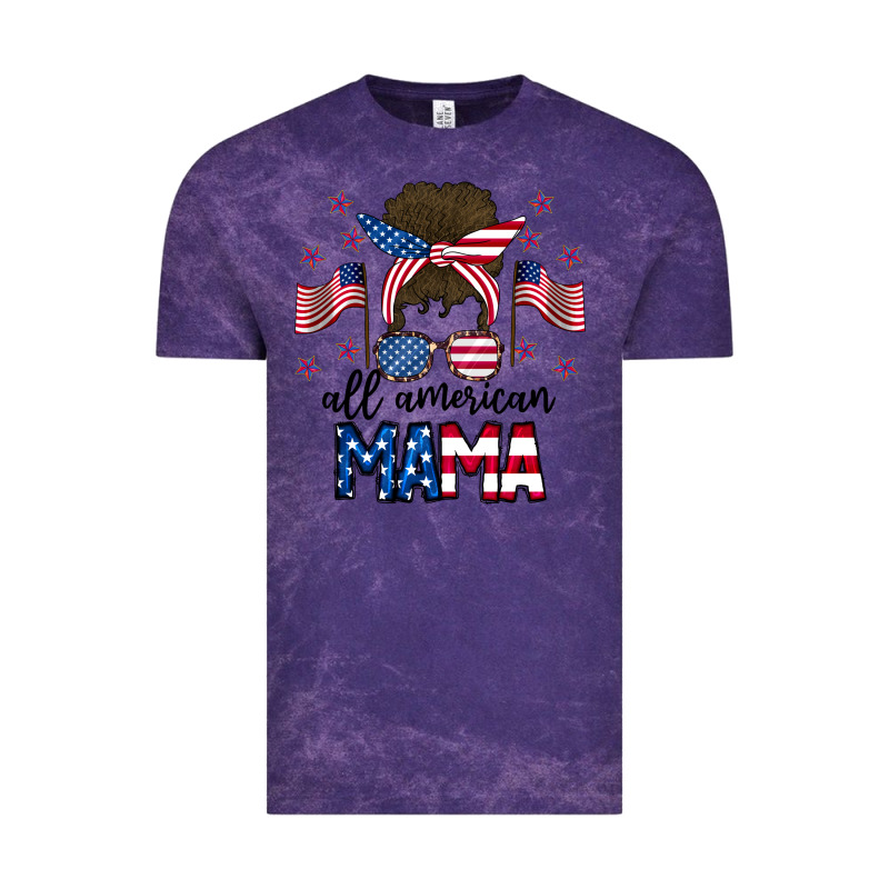 All American Mama Messy Buny Vintage Tee by CowhideDigitalArt | Teevron