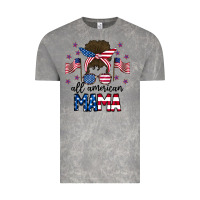 Cloud Rock All American Mama Messy Buny Vintage Tee - CowhideDigitalArt