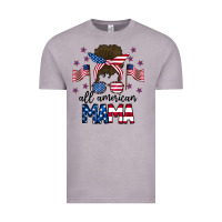Vintage Zinc All American Mama Messy Buny Vintage Tee - CowhideDigitalArt