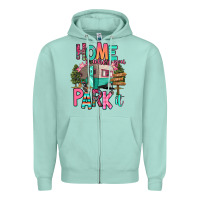 Seafoam home is where we park it Zipper Hoodie - RanaPortraitStore