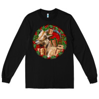 Black Spanish Goat Christmas Long Sleeve Tee - LillyAllenDesigns