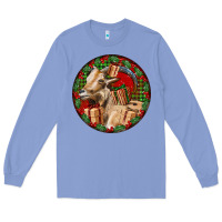 Colony Blue Spanish Goat Christmas Long Sleeve Tee - LillyAllenDesigns