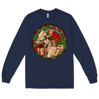Navy Spanish Goat Christmas Long Sleeve Tee - LillyAllenDesigns