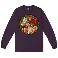 Plum Spanish Goat Christmas Long Sleeve Tee - LillyAllenDesigns