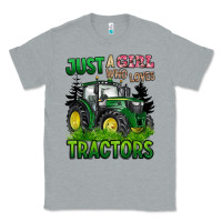 Heather Grey just a girl who loves tractors Classic Tee - BarkalooDesign