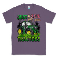 Lavender just a girl who loves tractors Classic Tee - BarkalooDesign