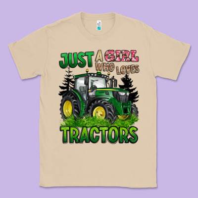 Just A Girl Who Loves Tractors Classic Tee Designed By Barkaloodesign