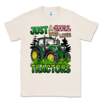 Natural just a girl who loves tractors Classic Tee - BarkalooDesign