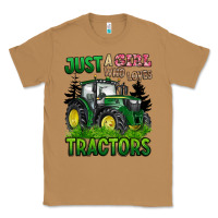 Toasted Coconut just a girl who loves tractors Classic Tee - BarkalooDesign
