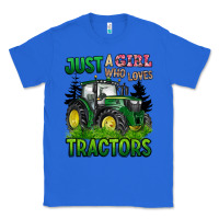 True Royal just a girl who loves tractors Classic Tee - BarkalooDesign