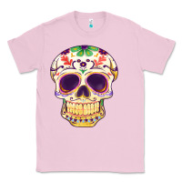 Bubblegum Pink Cinco de mayo skull Classic Tee - FaDigitalArtStudio