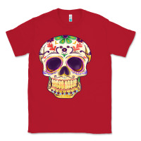 Red Cinco de mayo skull Classic Tee - FaDigitalArtStudio