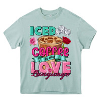 Arona Iced Coffee is my love language Valentine's Day Heavy Core Tee - FaDigitalArtStudio