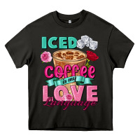 Asphalt Iced Coffee is my love language Valentine's Day Heavy Core Tee - FaDigitalArtStudio