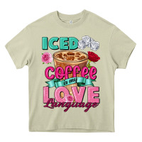 Iced Coffee Is My Love Language Valentine's Day Heavy Core Tee | Teevron