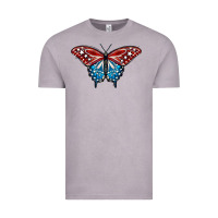 Patriotic American Flag Butterfly 4th Of July Vintage Tee | Teevron
