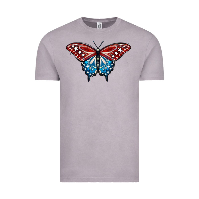 Patriotic American Flag Butterfly 4th Of July Vintage Tee by LillyAllenDesigns | Teevron