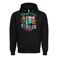 Black upper class trailer trash Zipper Hoodie - RanaPortraitStore