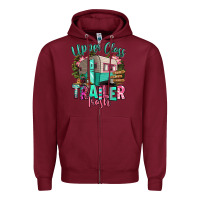 Burgundy upper class trailer trash Zipper Hoodie - RanaPortraitStore