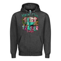 Charcoal Heather upper class trailer trash Zipper Hoodie - RanaPortraitStore