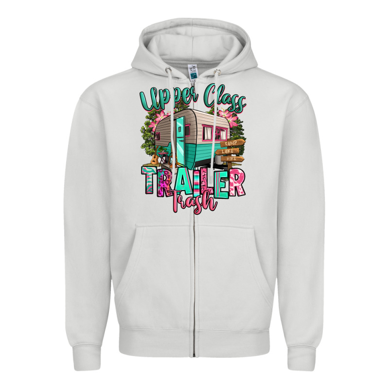 Upper Class Trailer Trash Zipper Hoodie by RanaPortraitStore | Teevron