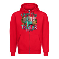 Red upper class trailer trash Zipper Hoodie - RanaPortraitStore