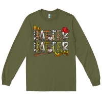 Army Green hey batter batter swing Long Sleeve Tee - SublimationCraftShop