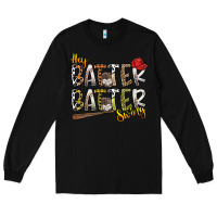 Black hey batter batter swing Long Sleeve Tee - SublimationCraftShop
