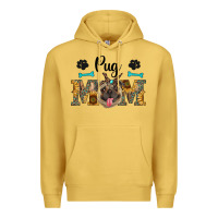 Antique Gold western pug mom Premium Hoodie - RanaPortraitStore