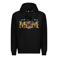 Black western pug mom Premium Hoodie - RanaPortraitStore
