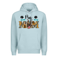 Blue Mist western pug mom Premium Hoodie - RanaPortraitStore