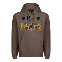 Coffee western pug mom Premium Hoodie - RanaPortraitStore