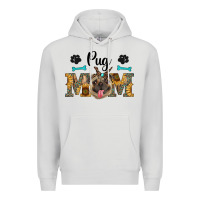 Dove Grey western pug mom Premium Hoodie - RanaPortraitStore