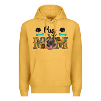 Mustard western pug mom Premium Hoodie - RanaPortraitStore