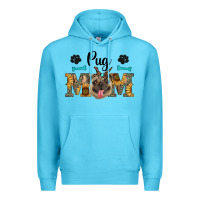 Ocean Blue western pug mom Premium Hoodie - RanaPortraitStore
