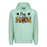 Seafoam western pug mom Premium Hoodie - RanaPortraitStore