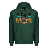 Sports Green western pug mom Premium Hoodie - RanaPortraitStore