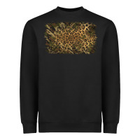 Black Camouflage Leopard Background Heavyweight Sweatshirt - Jasminsmagicworld
