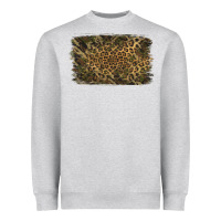 Heather Grey Camouflage Leopard Background Heavyweight Sweatshirt - Jasminsmagicworld