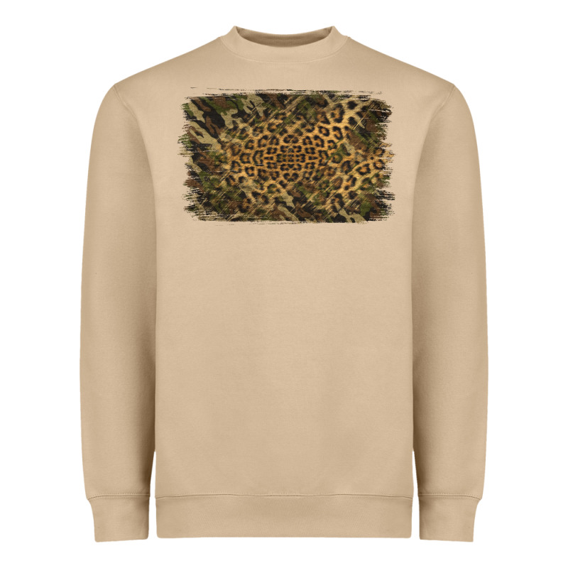 Camouflage Leopard Background Heavyweight Sweatshirt by Jasminsmagicworld | Teevron
