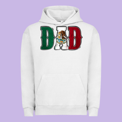 Mexican Flag Dad Urban Hoodie Designed By Jasminsmagicworld