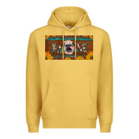 Antique Gold western heifer mom with sunflowers and turquoise license plate Premium Hoodie - Artiststas