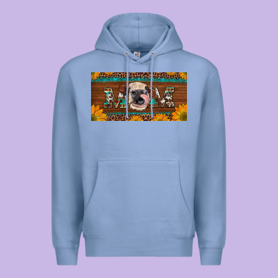 Western Heifer Mom With Sunflowers And Turquoise License Plate Premium Hoodie Designed By Artiststas