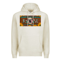 Oatmeal Heather western heifer mom with sunflowers and turquoise license plate Premium Hoodie - Artiststas