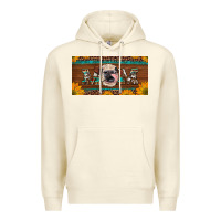 Sandshell western heifer mom with sunflowers and turquoise license plate Premium Hoodie - Artiststas
