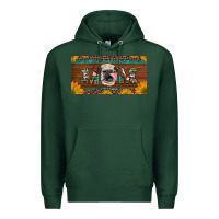 Sports Green western heifer mom with sunflowers and turquoise license plate Premium Hoodie - Artiststas