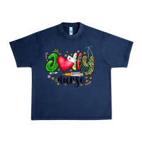Navy Jolly Nurse Black Urban Heavy Tee - CowhideDigitalArt