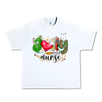 White Jolly Nurse Black Urban Heavy Tee - CowhideDigitalArt