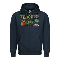 Navy being a teacher makes my life complete Zipper Hoodie - RanaPortraitStore