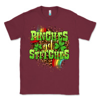 Burgundy St. Patrick's Day Pinches get stitches Classic Tee - OliviaCreatesArt